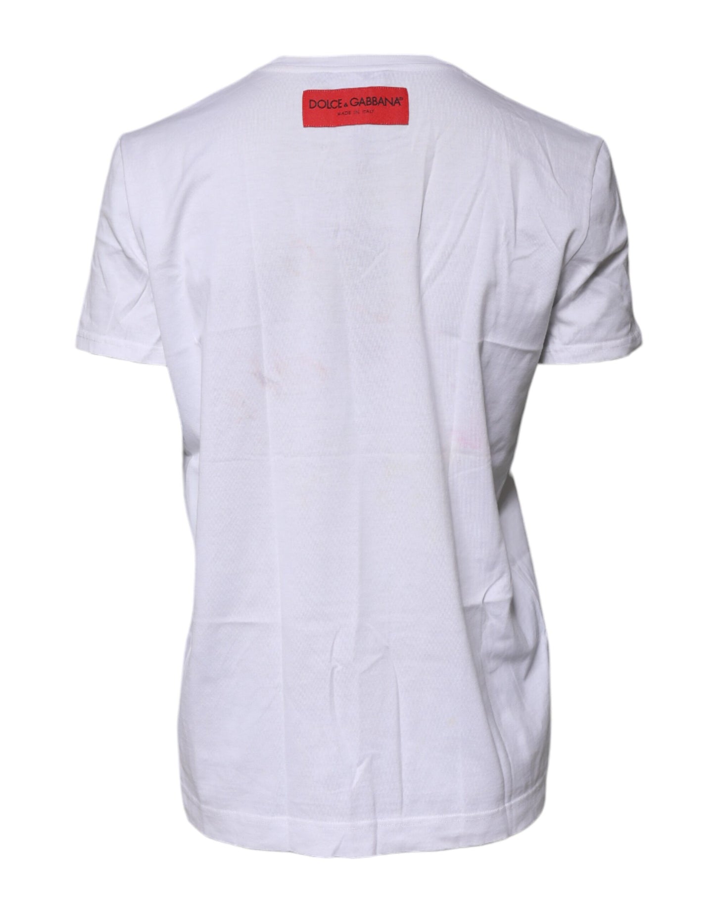 Dolce & Gabbana White Cotton DG Floral Embroidered Top T-shirt