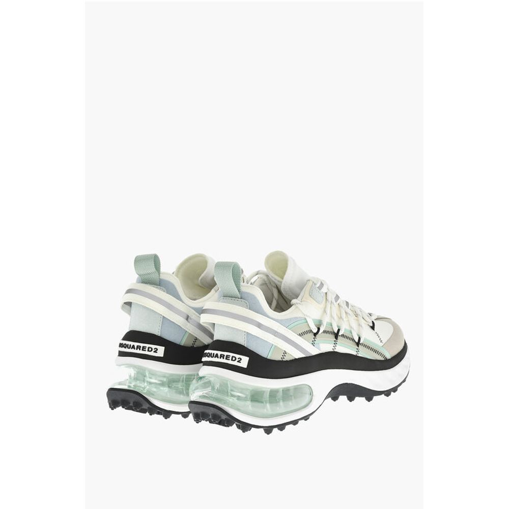 Dsquared² Canvas BUBBLE Low-Top Sneakers With Leather Details
