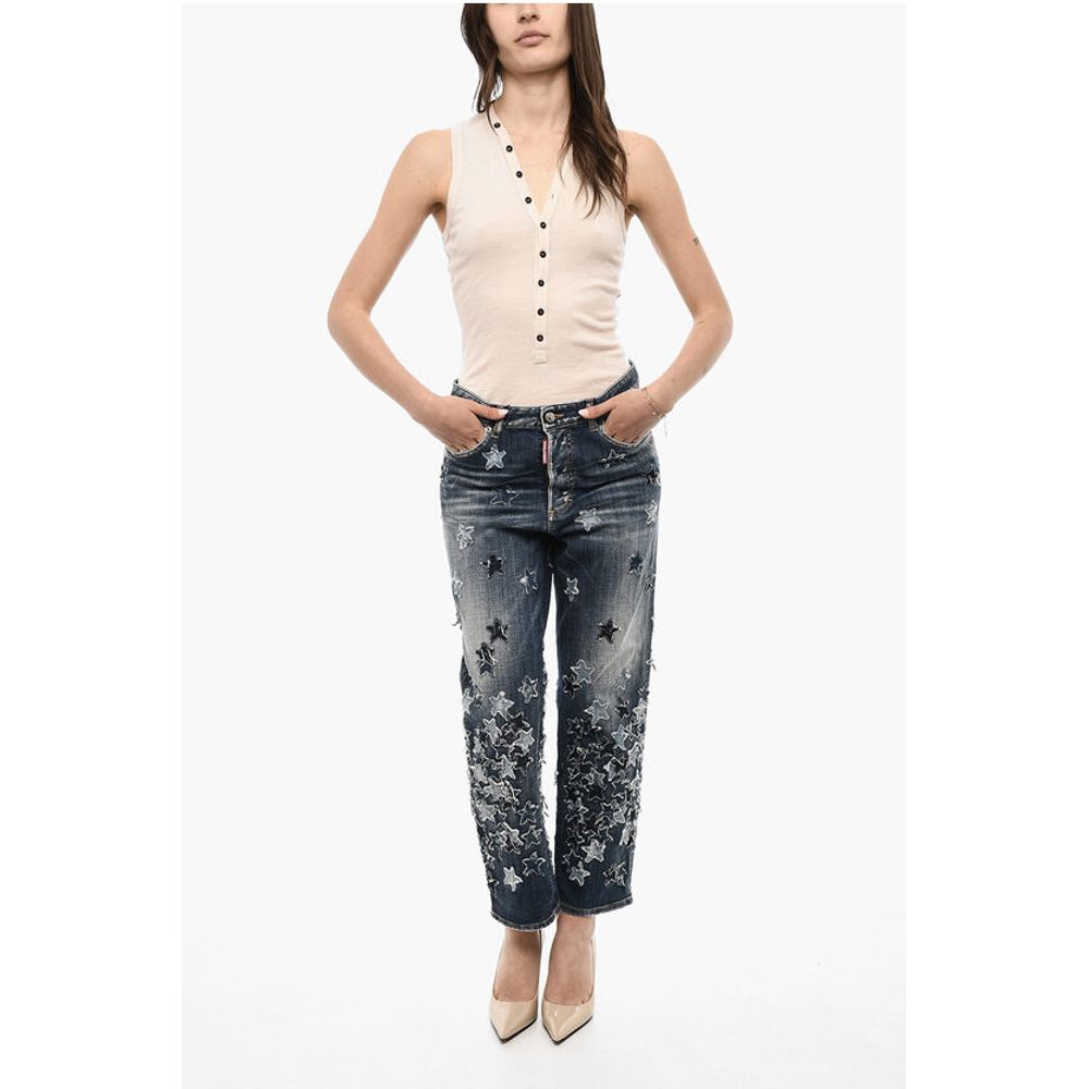 Dsquared² Patchwork Vintage Effect Jeans