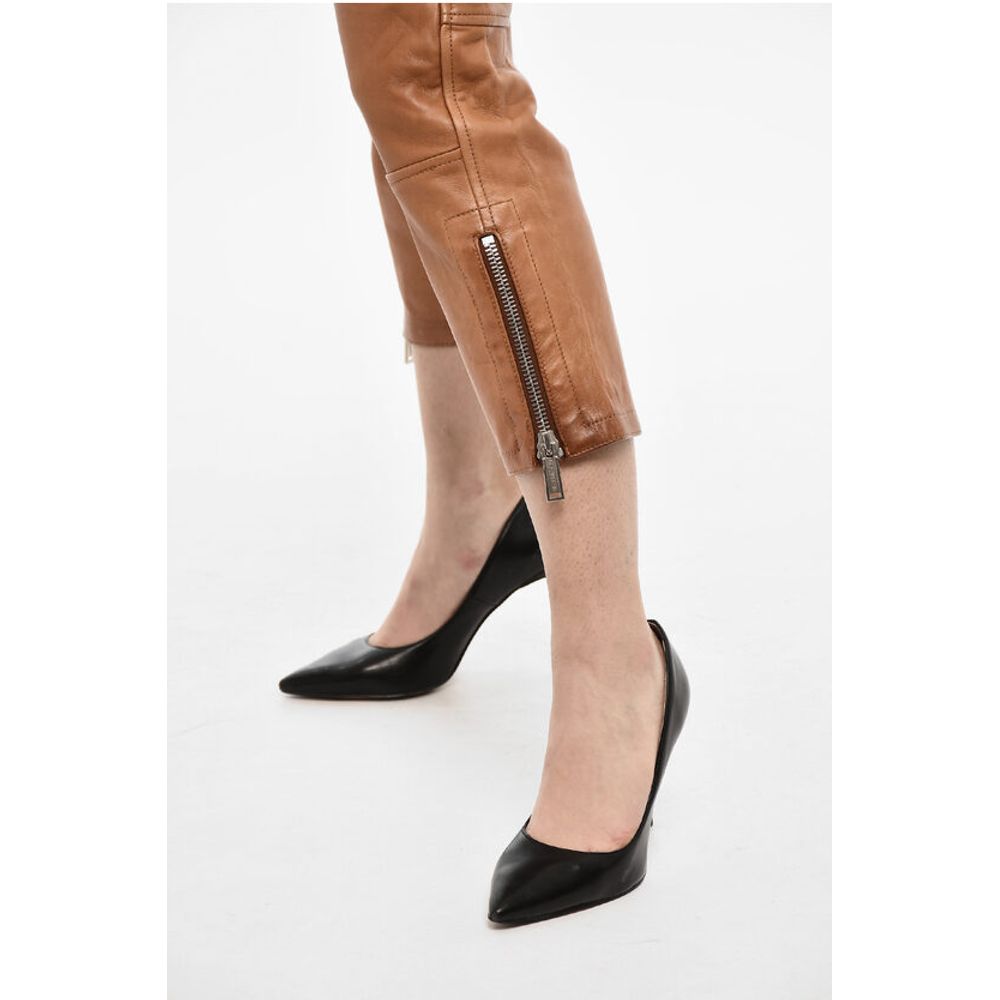 Dsquared² Leather Pants With Side Pockets
