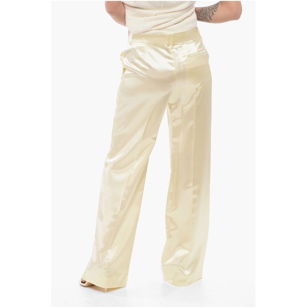 The Row Satin Pleated Pants