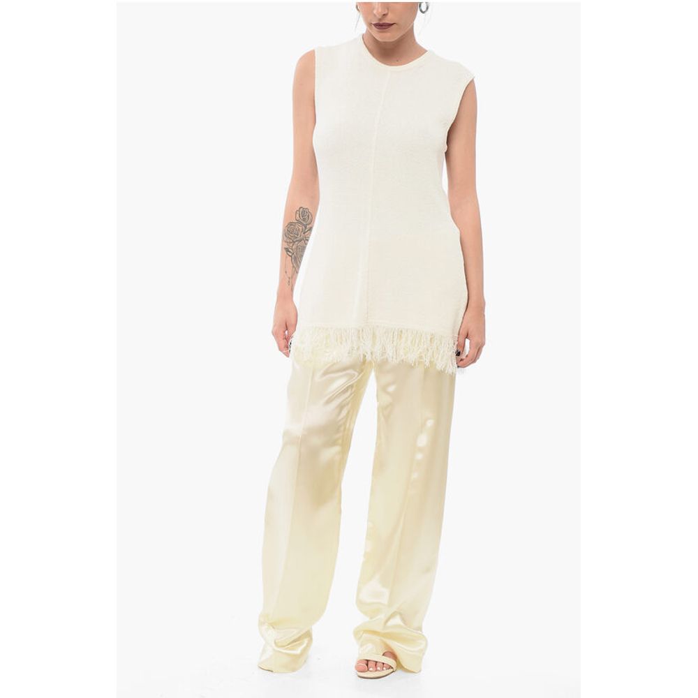 The Row Satin Pleated Pants