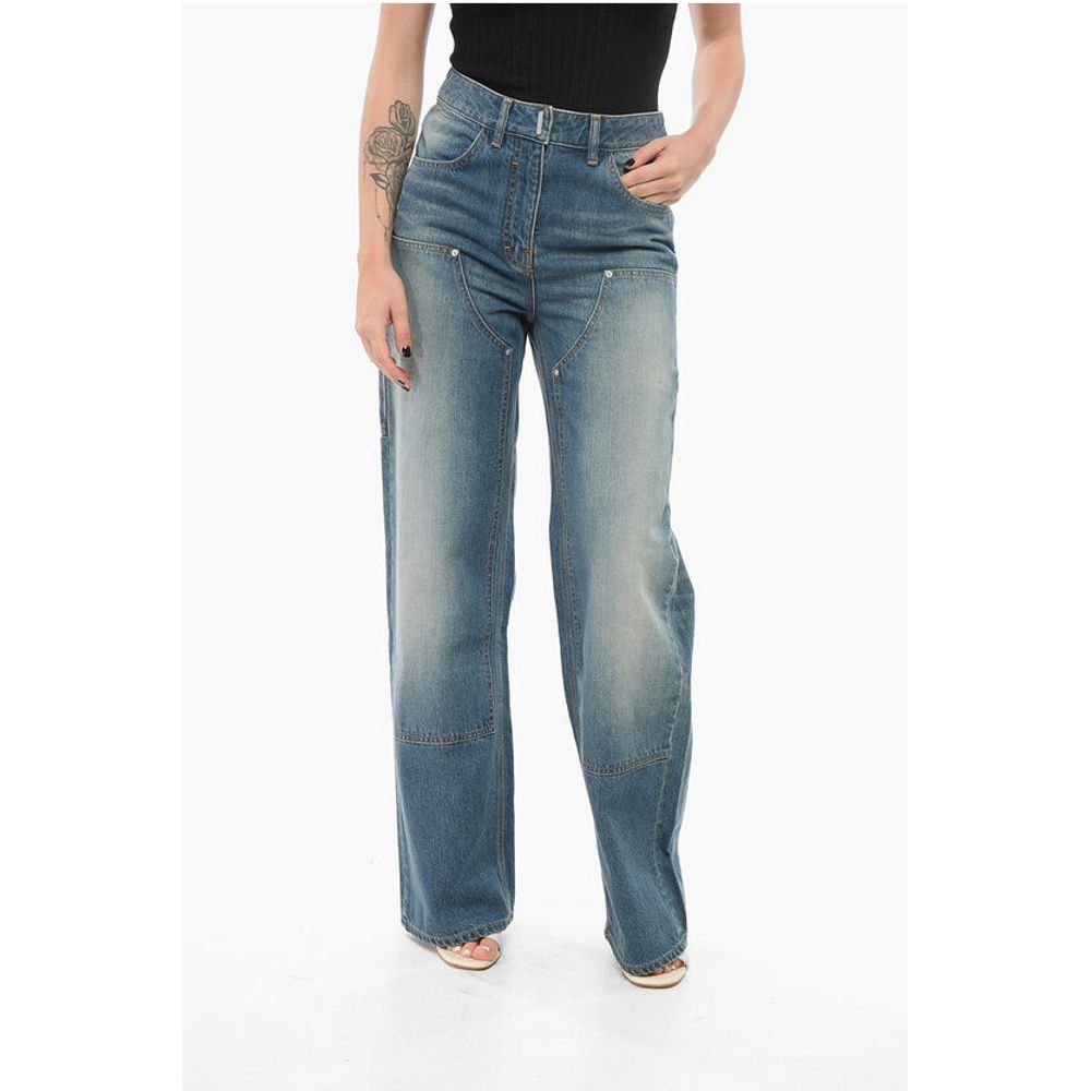 Givenchy Straight Fit Delavè Cargo Denims 25cm