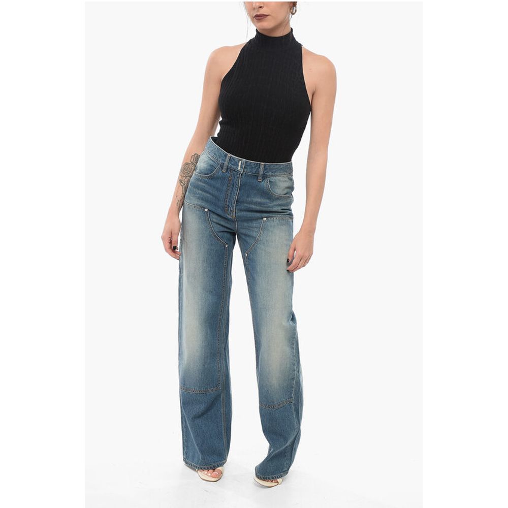 Givenchy Straight Fit Delavè Cargo Denims 25cm