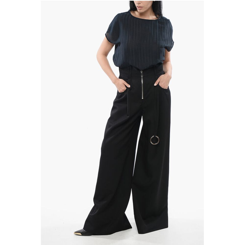 The Attico Wool Zipped Palazzo Pants