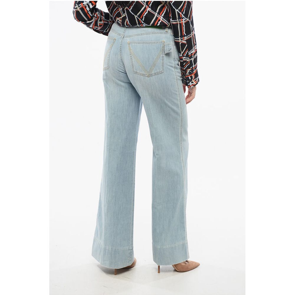 Bottega Veneta Light-washed Wide Leg Denims 30cm