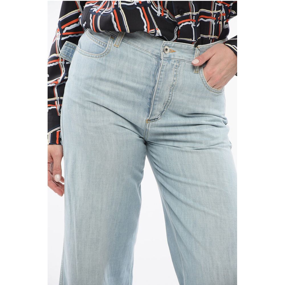 Bottega Veneta Light-washed Wide Leg Denims 30cm