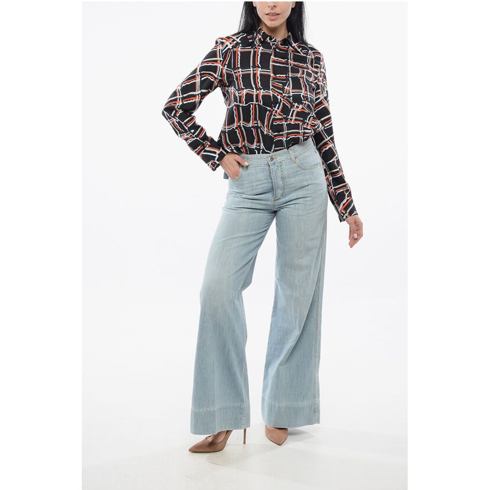Bottega Veneta Light-washed Wide Leg Denims 30cm
