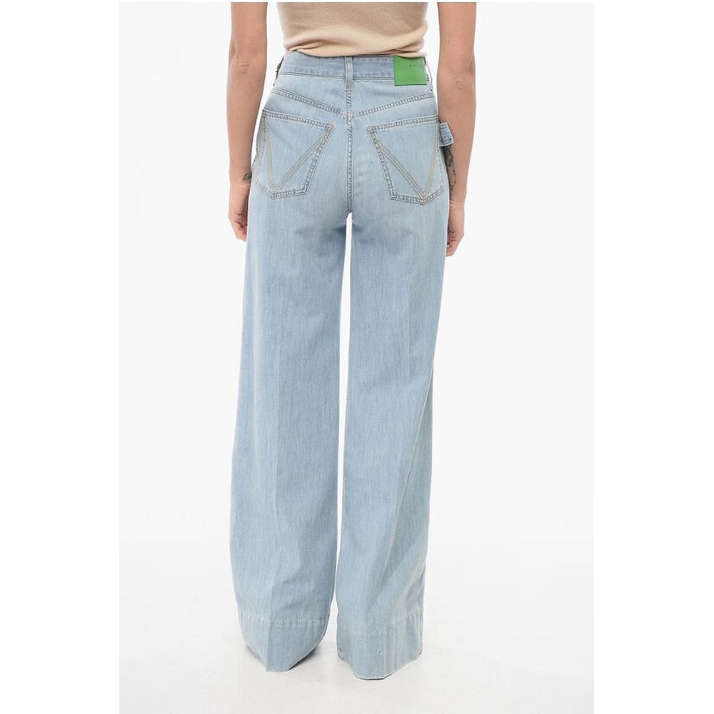 Bottega Veneta Light-washed Wide Leg Denims 30cm