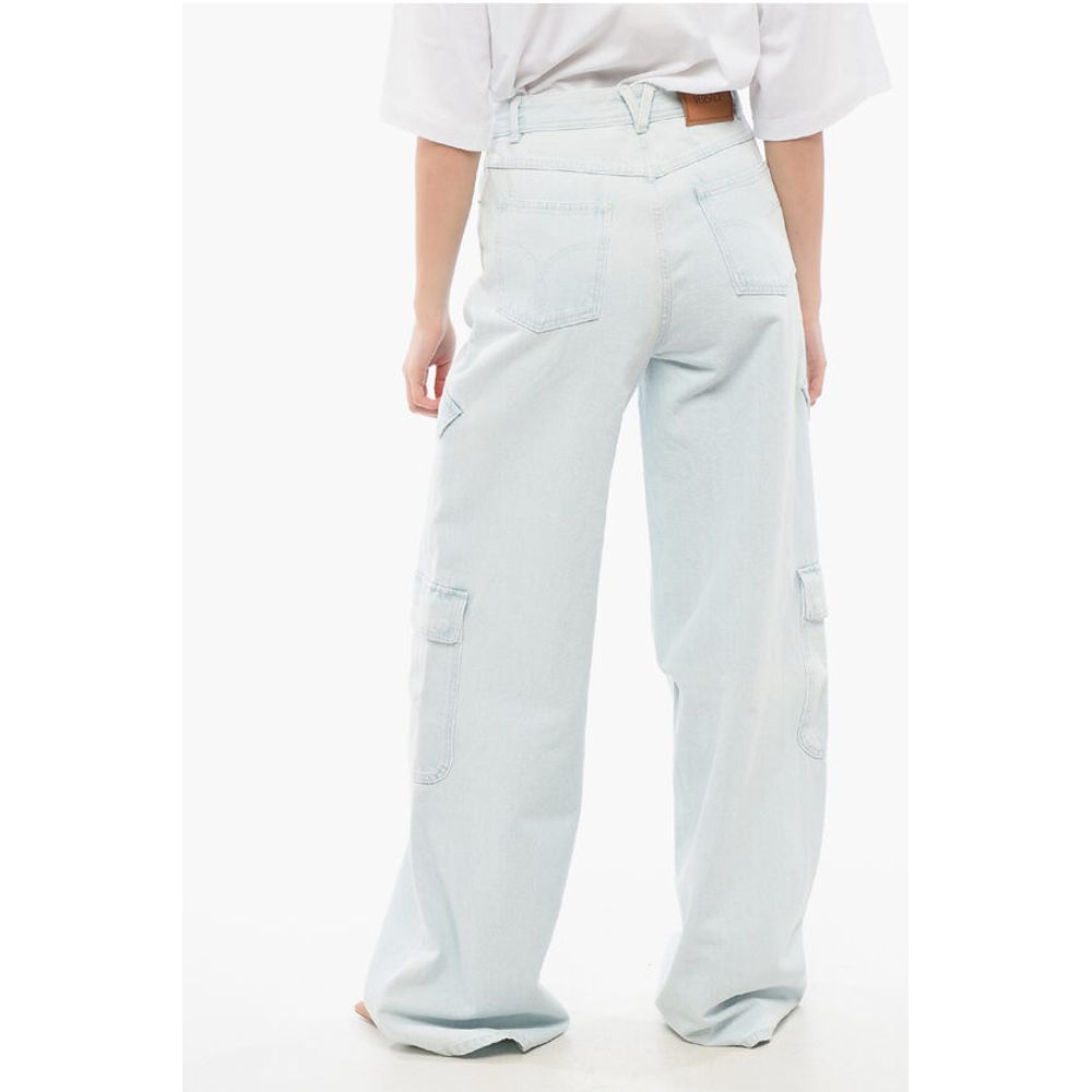 Versace Medusa Cargo Denims with Light Wash