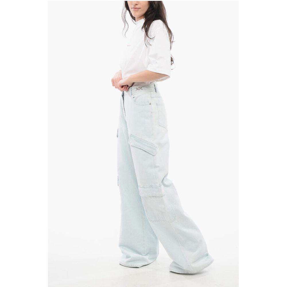 Versace Medusa Cargo Denims with Light Wash