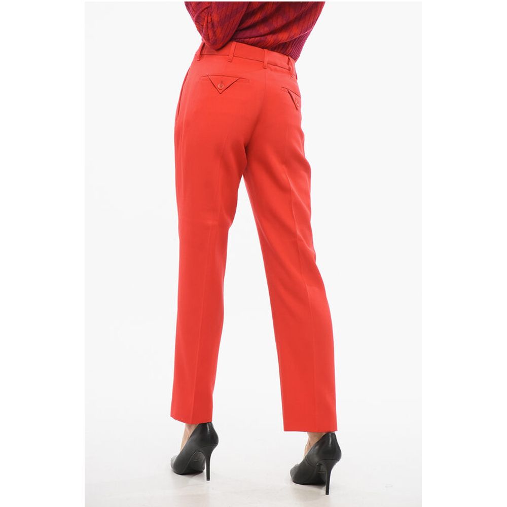 Burberry Wool Cropped Pants with Pleats