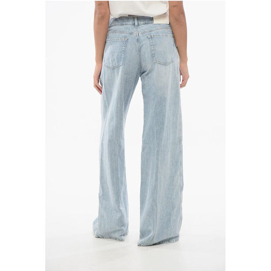 7 For All Mankind Flared LOTTA Jeans with Logo Button 29cm