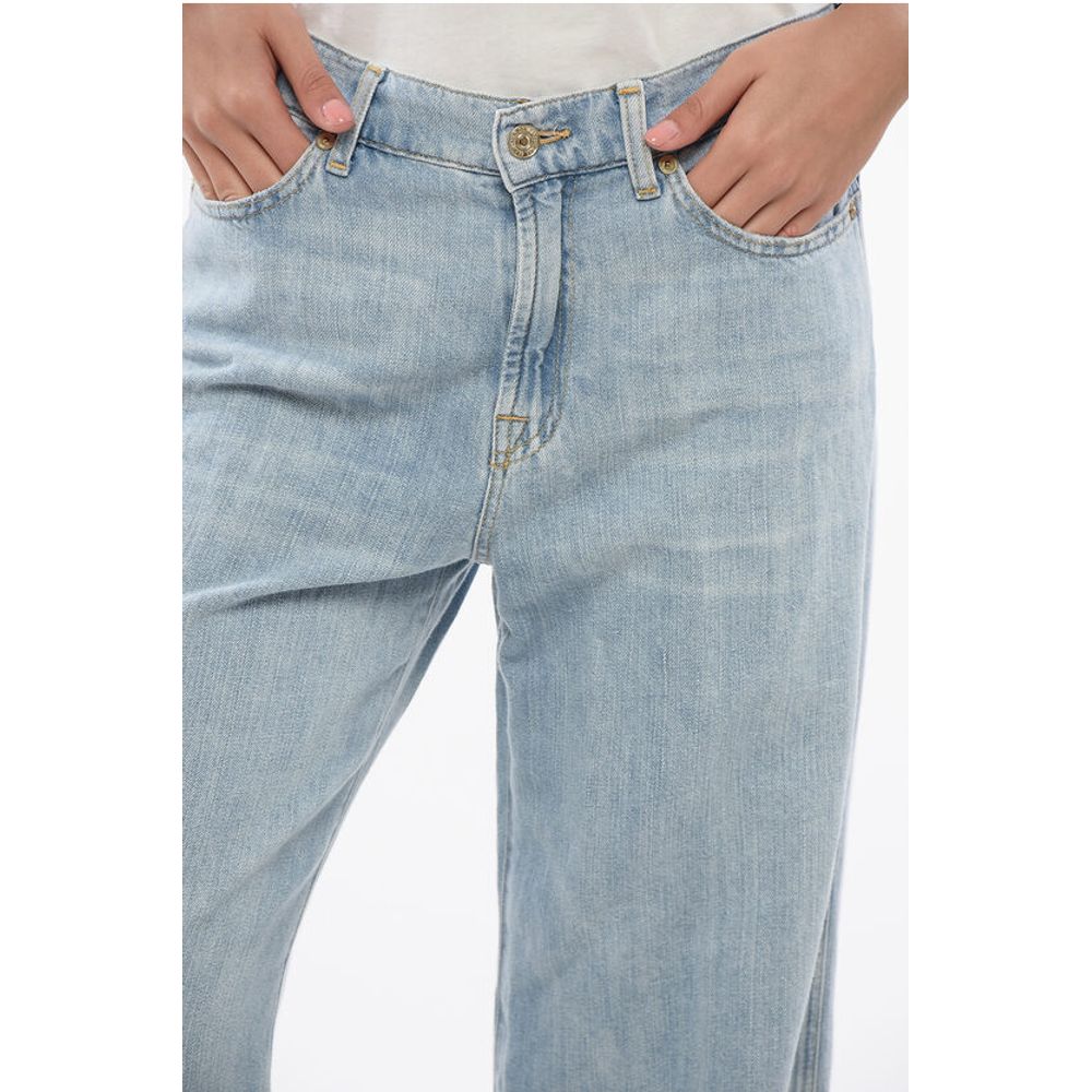 7 For All Mankind Flared LOTTA Jeans with Logo Button 29cm
