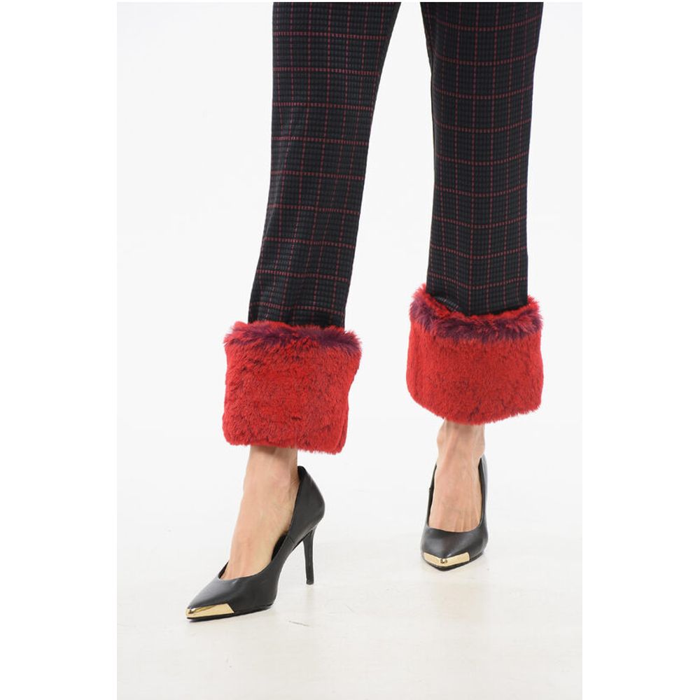 Viktor & Rolf EVERYWEAR Cropped Pants with Faux Fur Trim