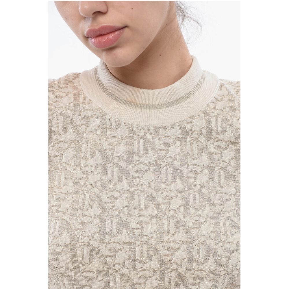 Palm Angels Monogram Jacquard Cropped Top With Logoed Band