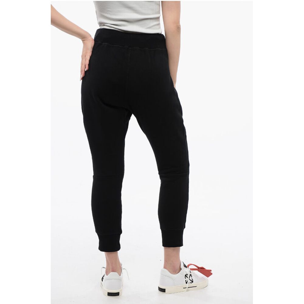 Dsquared² ICON Fleeced Cotton Joggers with Patch Pocket
