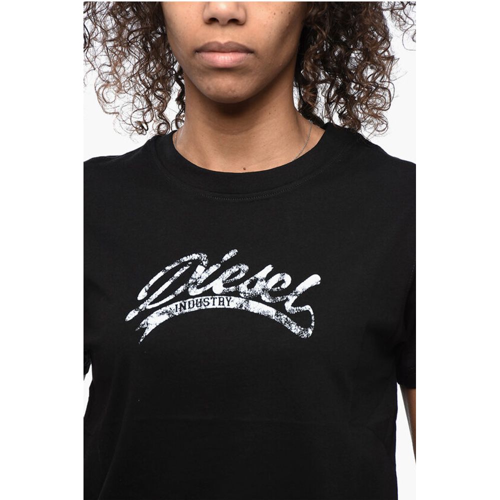 Diesel Cotton T-Shirt with Embossed Logo