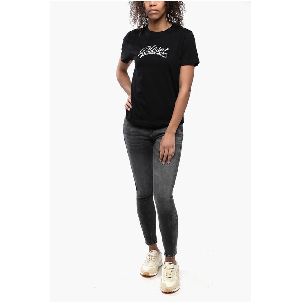 Diesel Cotton T-Shirt with Embossed Logo
