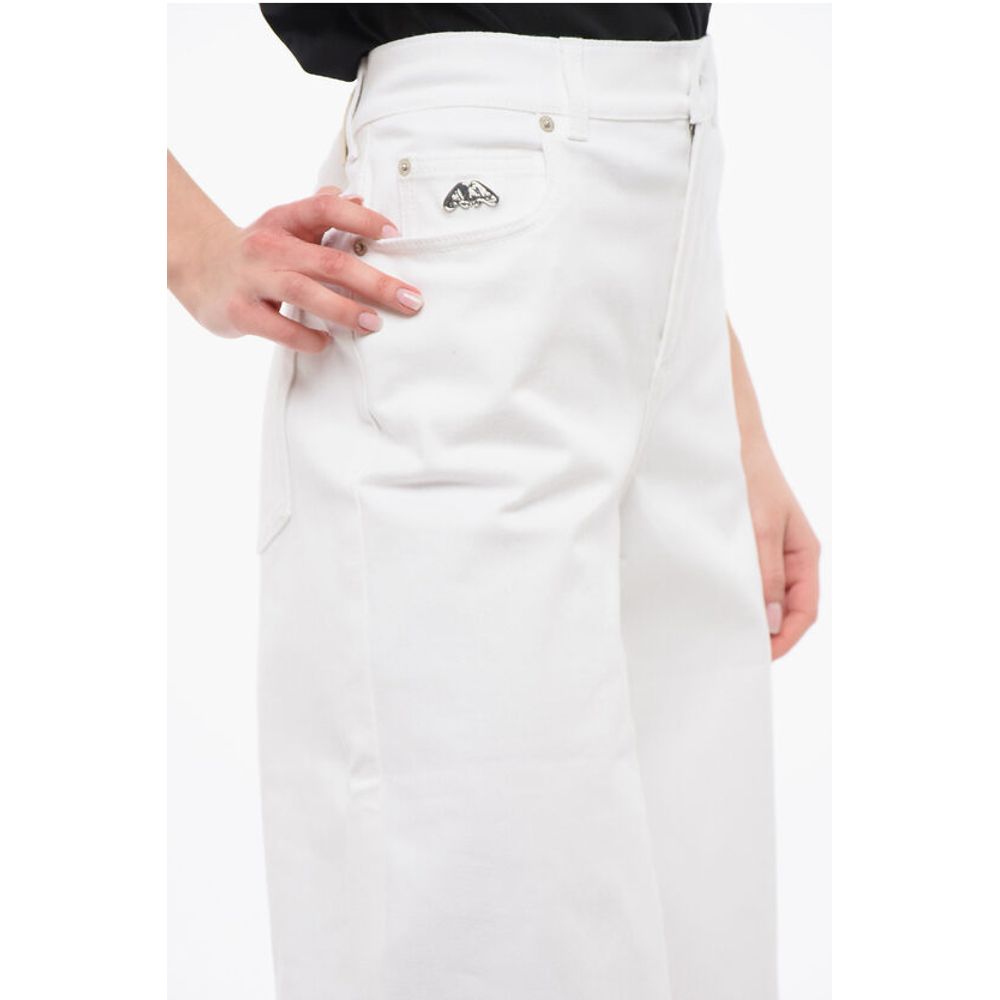 Alexander McQueen Wide-leg Denims with Metal Logo