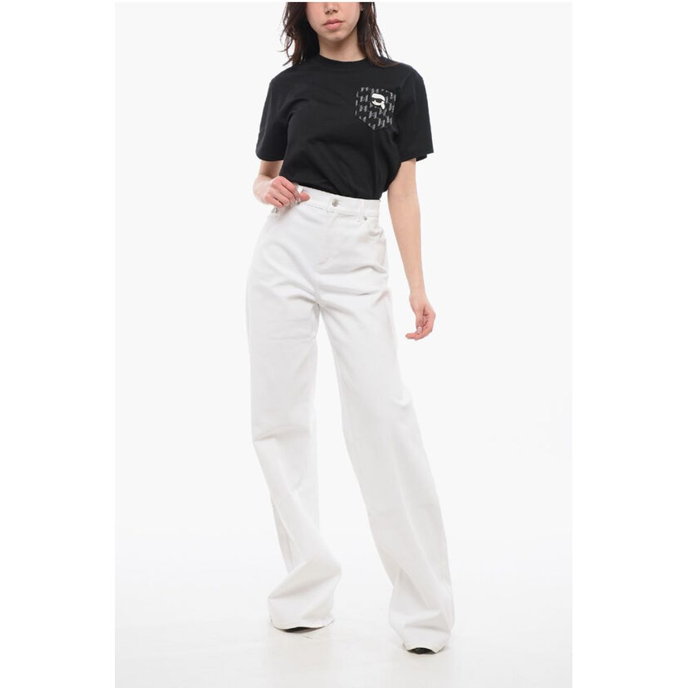Alexander McQueen Wide-leg Denims with Metal Logo