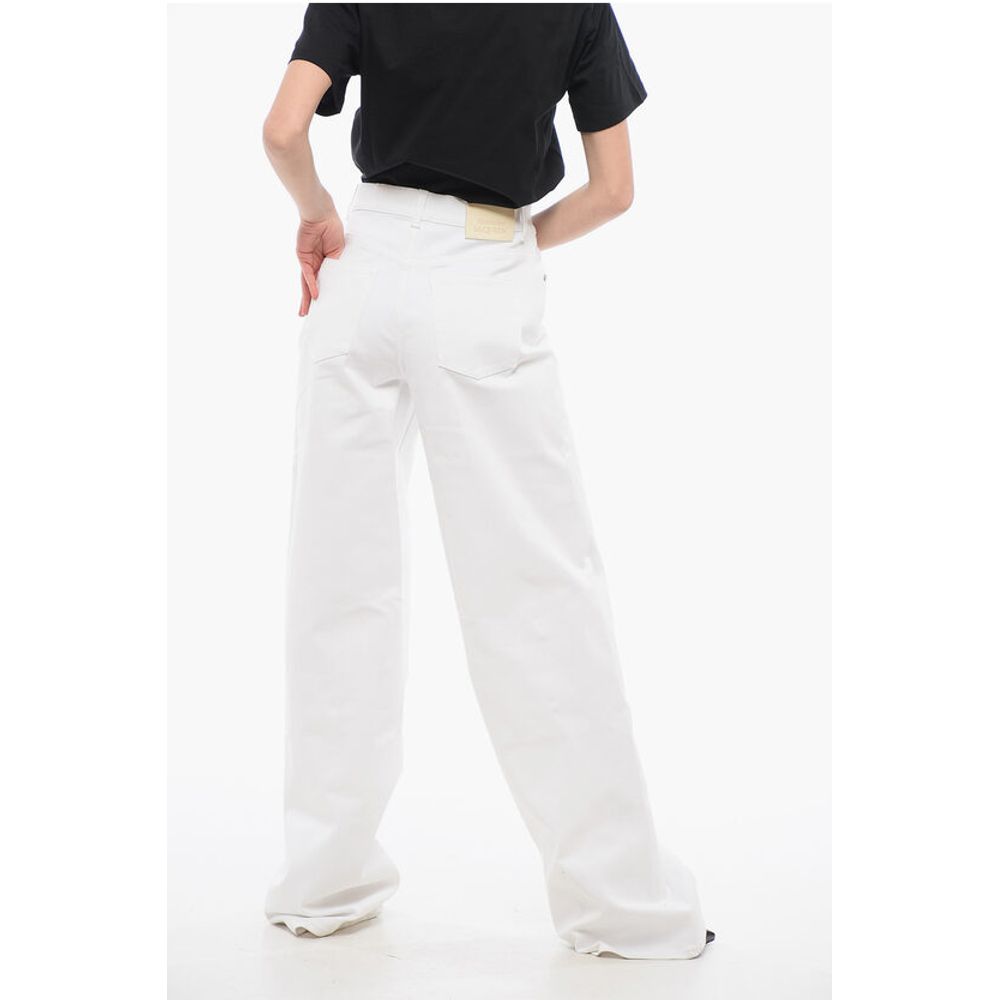 Alexander McQueen Wide-leg Denims with Metal Logo