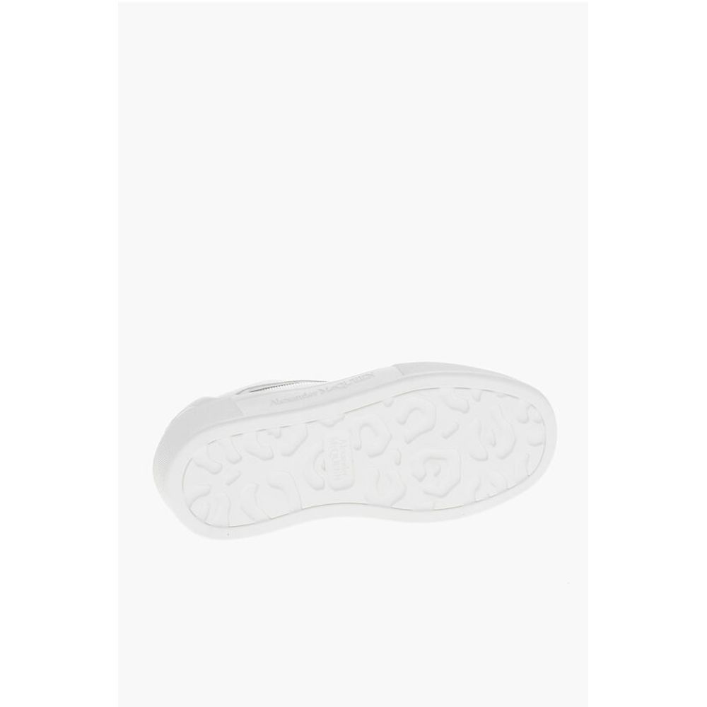 Alexander McQueen Leather Low-top Sneakers with Canvas Inserts