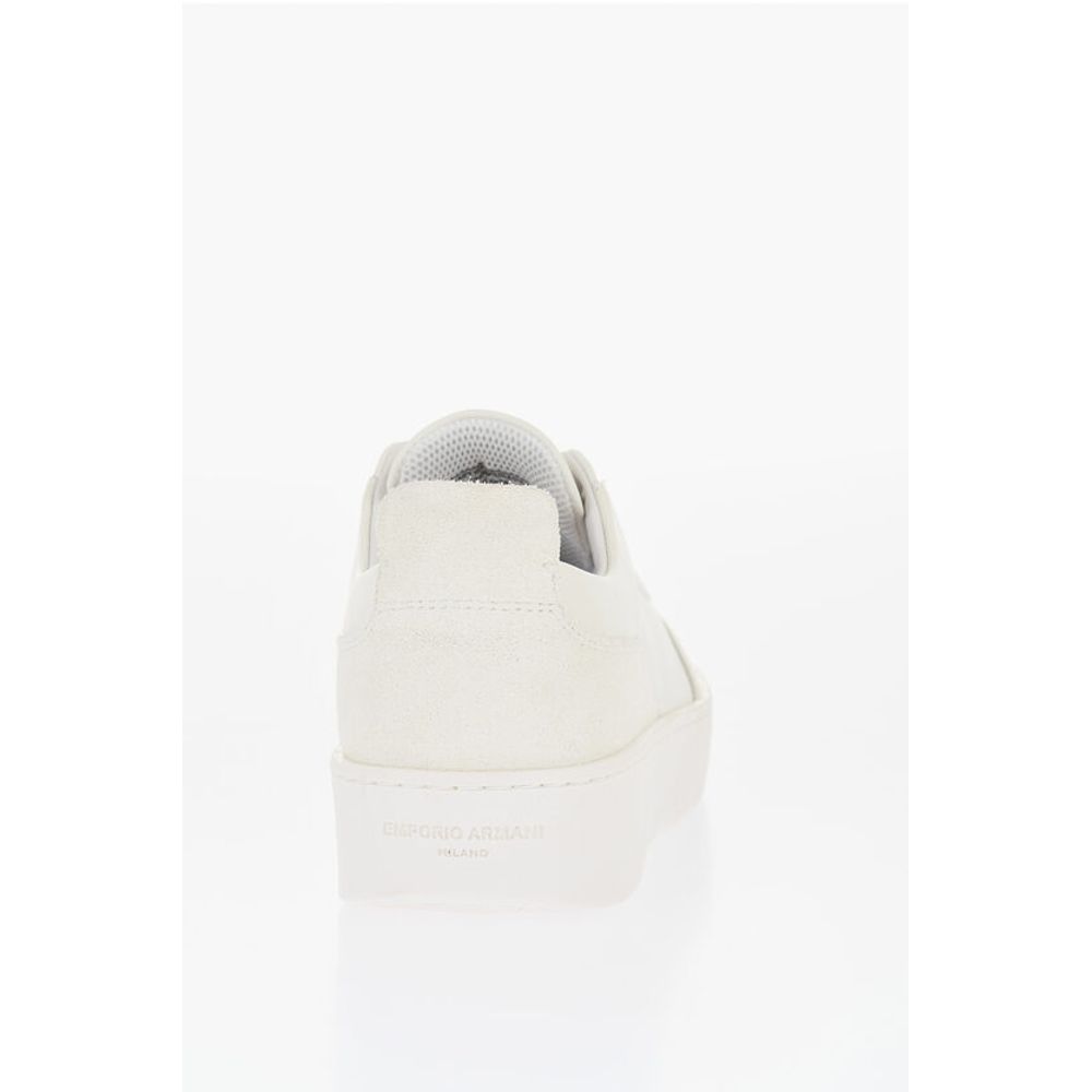 Armani Hammered Leather Low-Top Sneakers