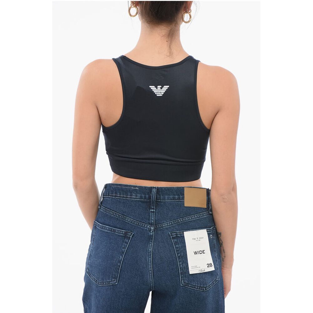 Armani EMPORIO VENTUS Sporty Cropped Top with Logo