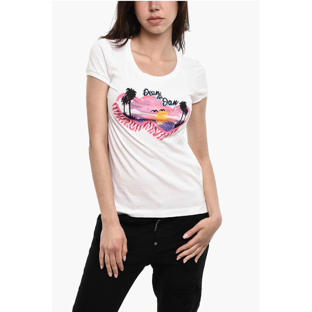 Dsquared² Cotton SPRAY SUNSET Slim Fit T-Shirt