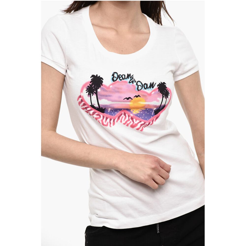 Dsquared² Cotton SPRAY SUNSET Slim Fit T-Shirt