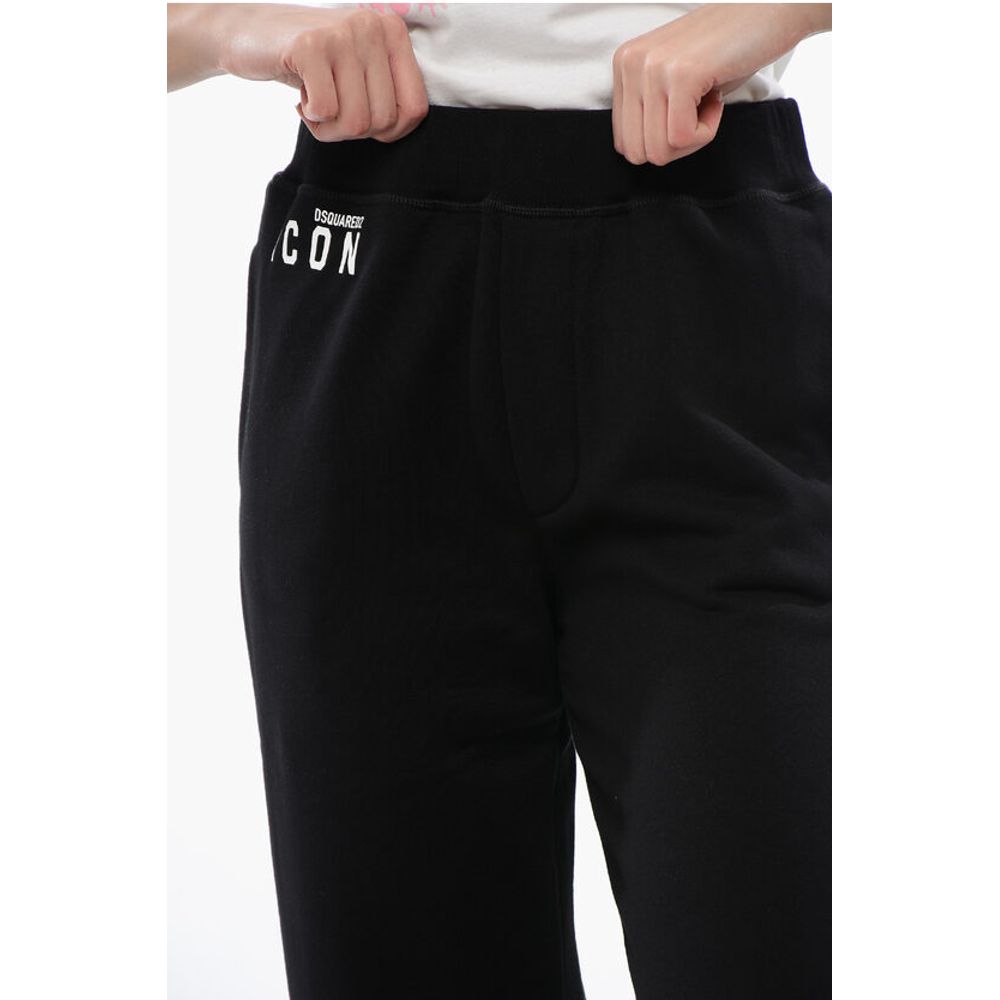 Dsquared² Fleece Cotton ICON MINI Straight Fit Sweatpants