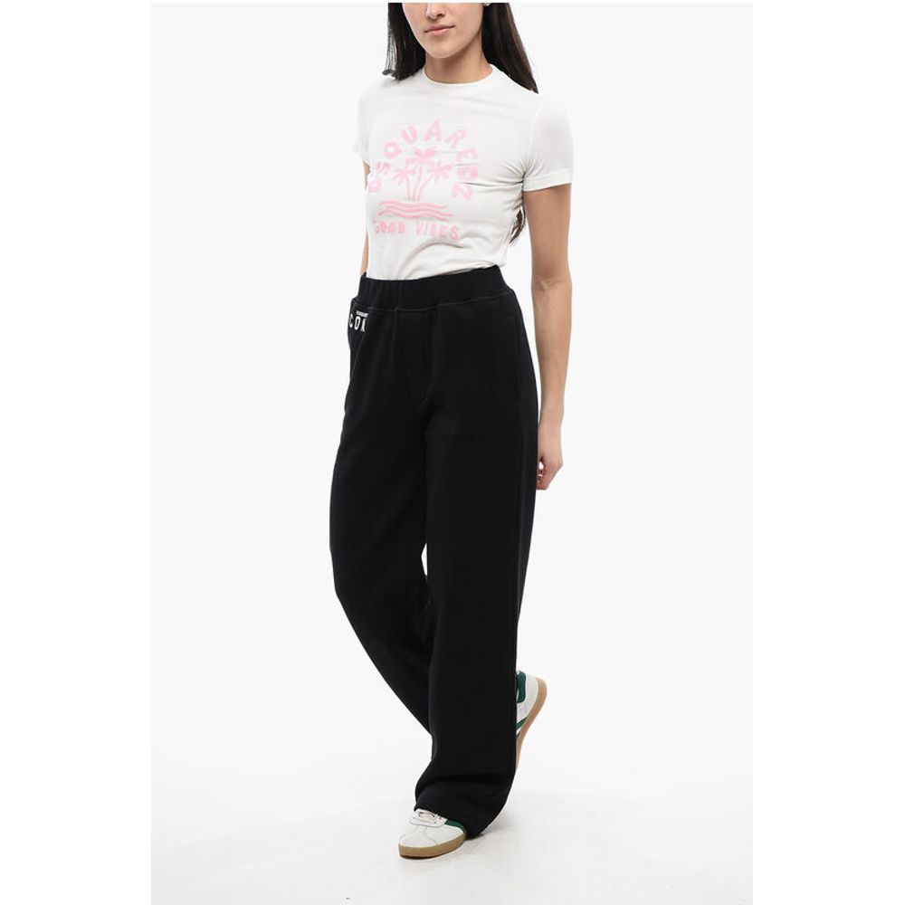 Dsquared² Fleece Cotton ICON MINI Straight Fit Sweatpants