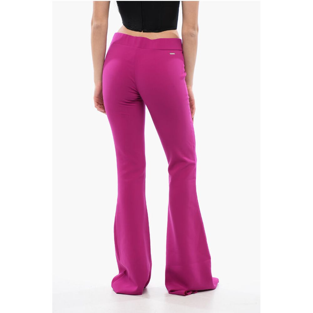 Dsquared² High-waisted Flared Fit Pants with Side Zip