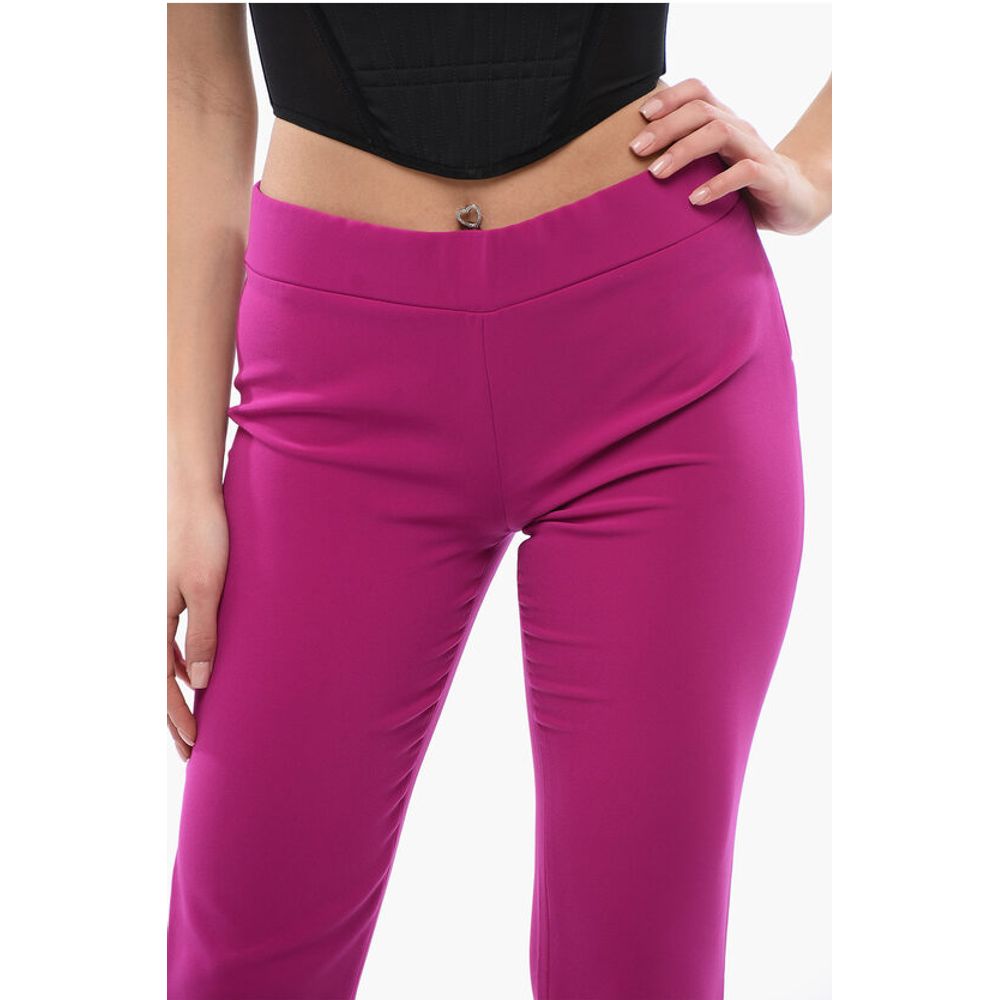 Dsquared² High-waisted Flared Fit Pants with Side Zip