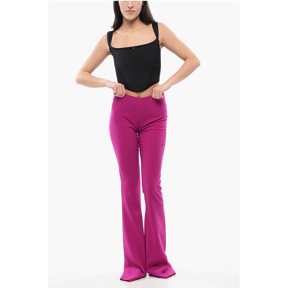 Dsquared² High-waisted Flared Fit Pants with Side Zip