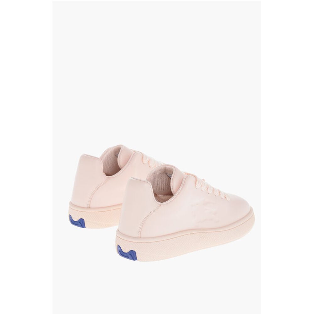 Burberry Leather Sneakers with Maxi Laces and Logoed Sole