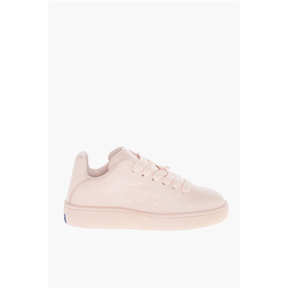 Burberry Leather Sneakers with Maxi Laces and Logoed Sole