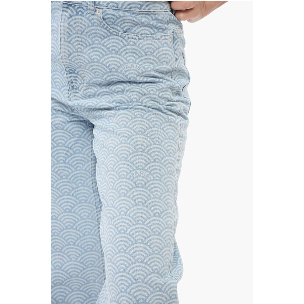 Kenzo Rainbow Patterned SEIGAIHA AYAME Straight Fit Denims 23cm