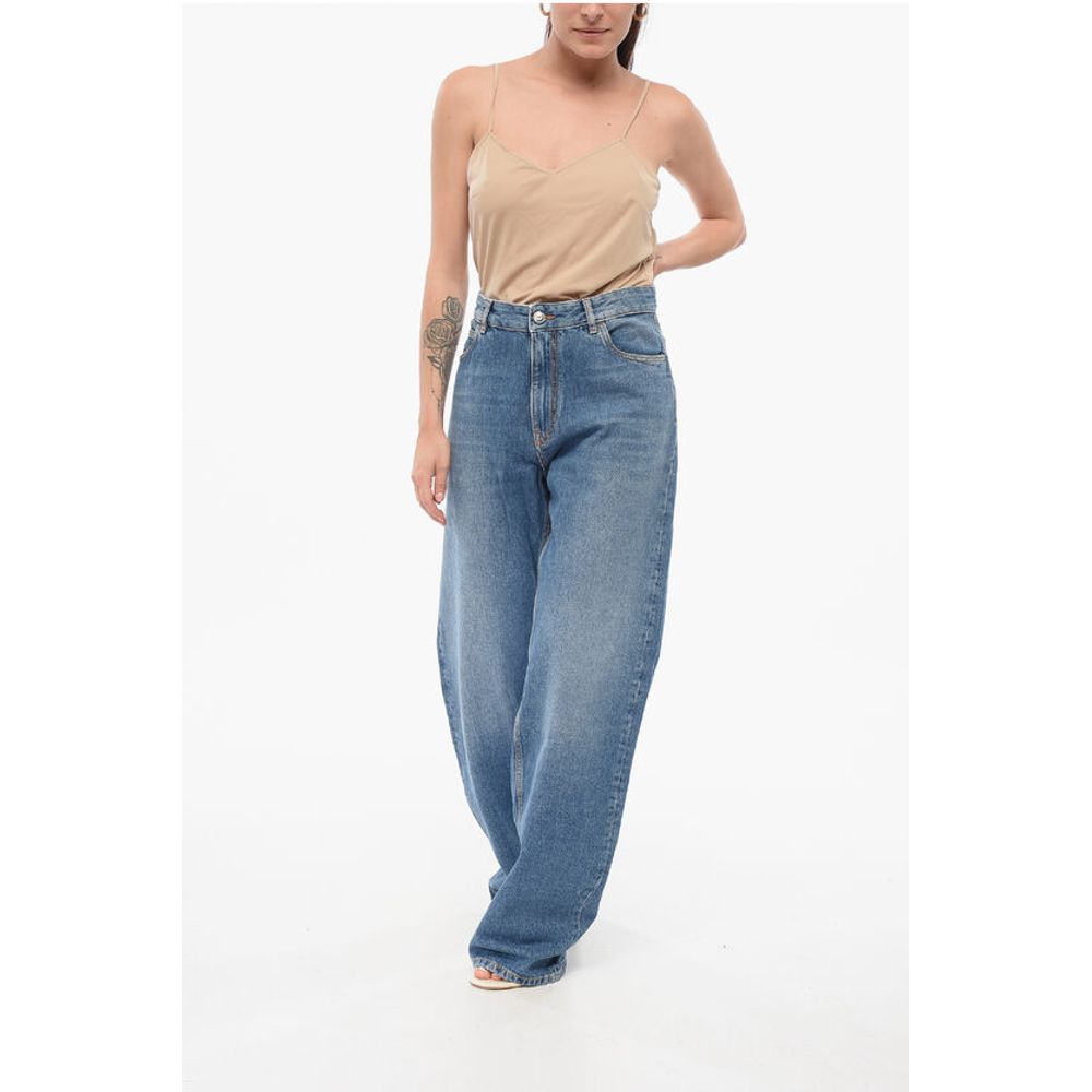 Etro Dark Washed Regular Fit Denims with Embroidered Pocket 24cm