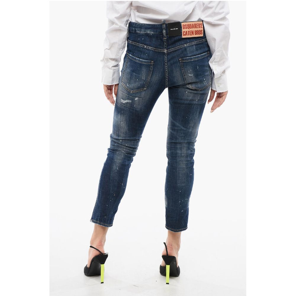 Dsquared² Lived-in Effect Cool Girl Fit Denims 15cm