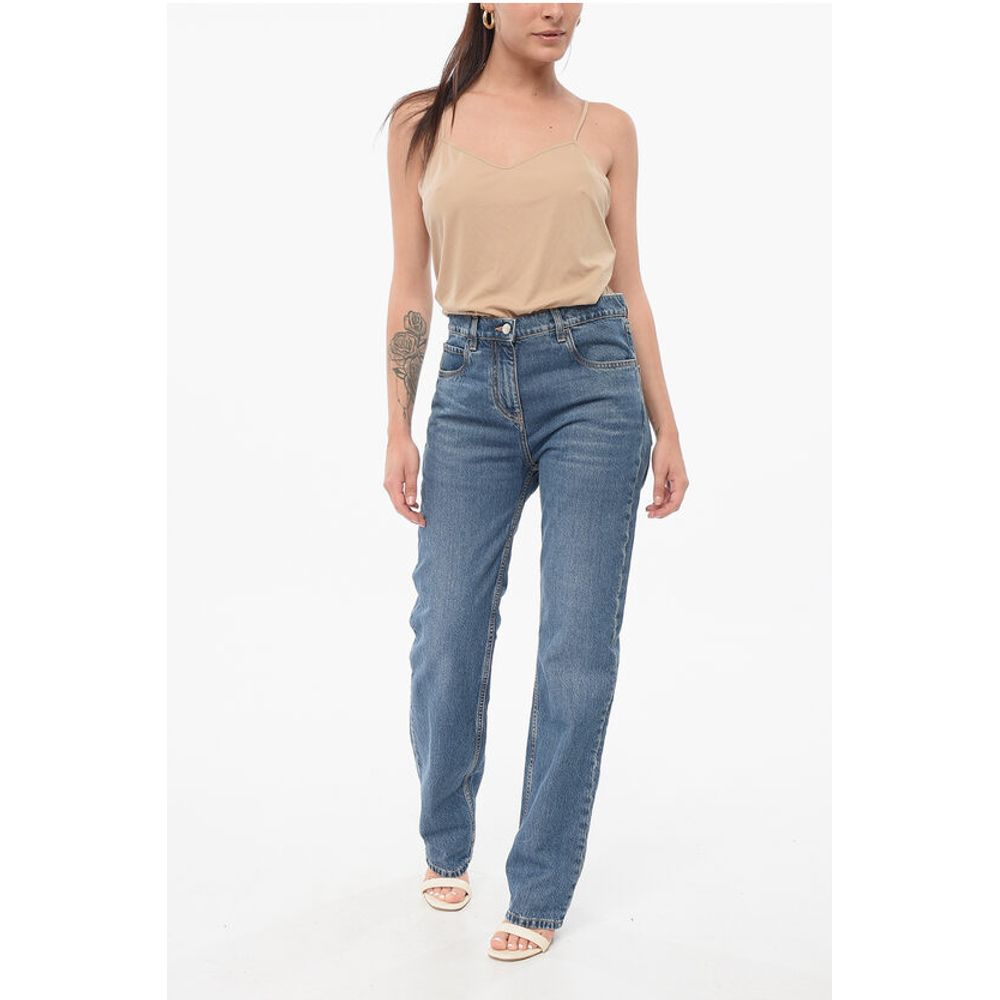 Etro Dark Washed Slim Fit Denims with Embroidered Pockets 18cm