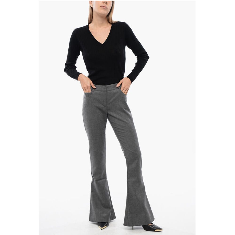 Balmain Wool Low-rise Flared Pants