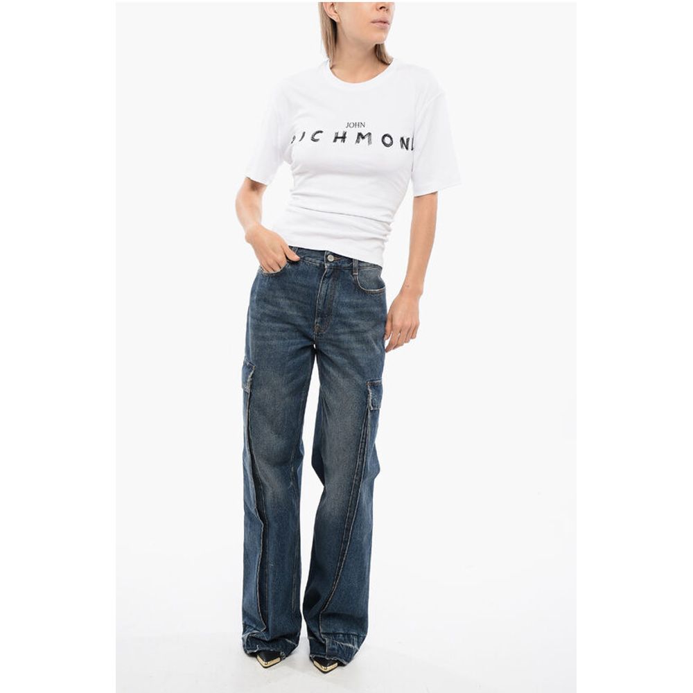 John Richmond TOMIOK Over T-shirt with Rear Lace Detail