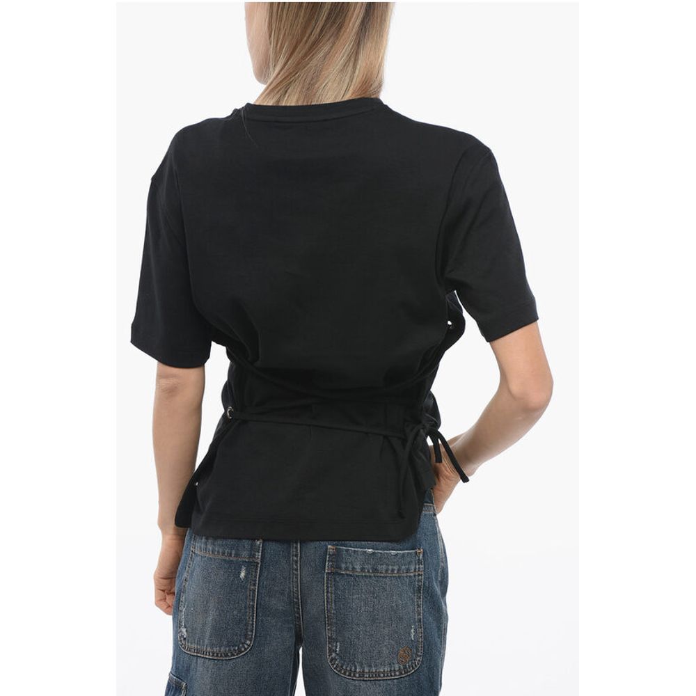 John Richmond TOMIOK Over T-shirt with Rear Lace Detail