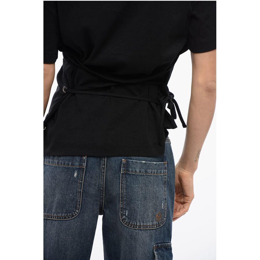 John Richmond TOMIOK Over T-shirt with Rear Lace Detail
