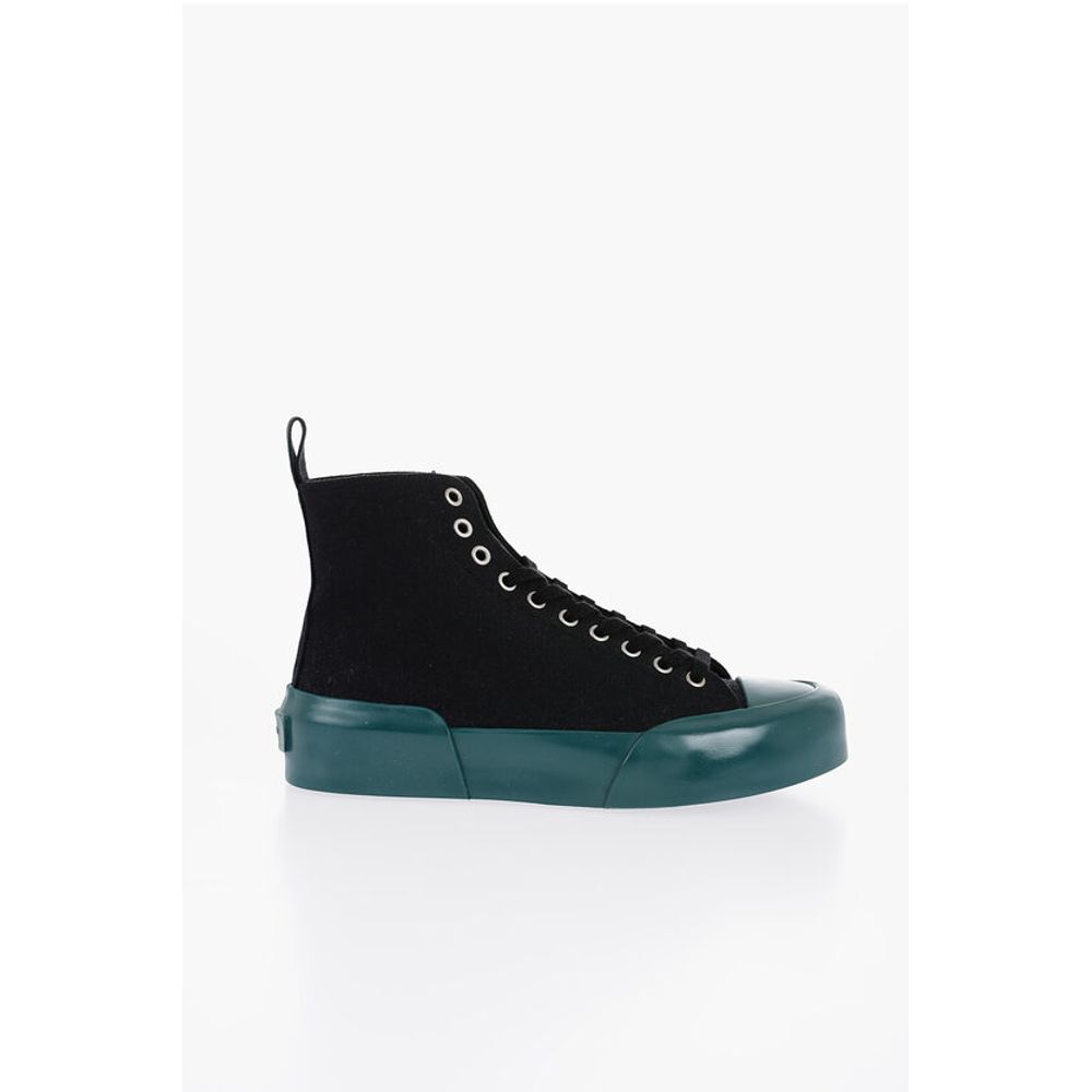 Jil Sander Rubber Sole JUNGLE Canvas Lace-up Sneakers