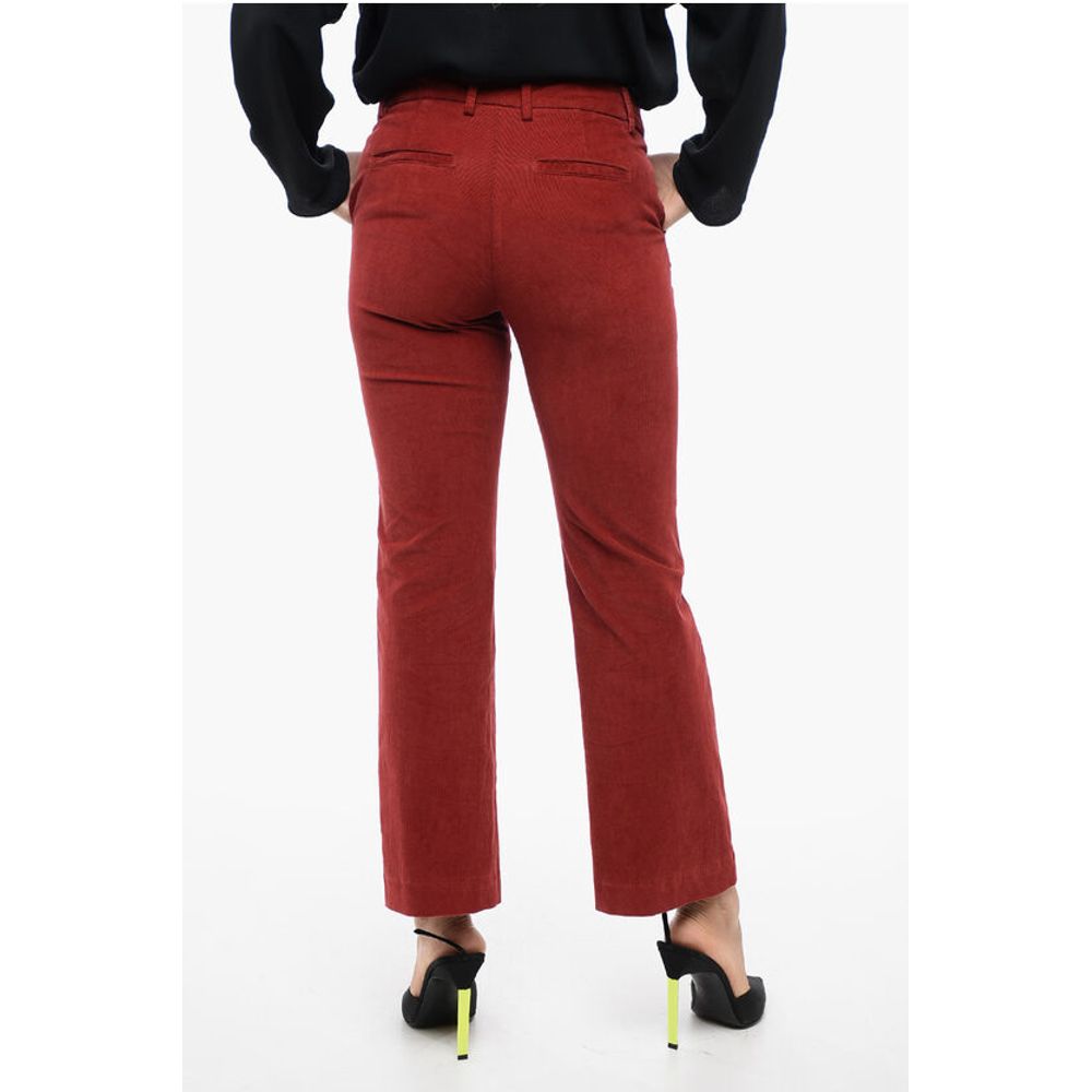 True Royal Corduroy Low-Waist Pants with Flared Fit