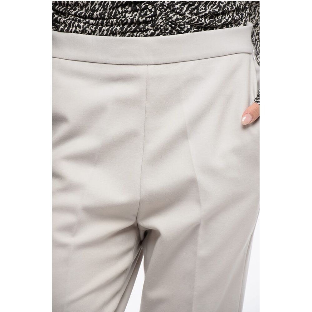 Fabiana Filippi Stretch Wool Pants with Straight-Fit
