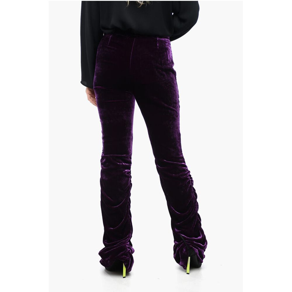 Gucci Velvet Ruched Pants with Detachable Belt